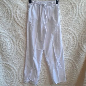 White medical pant scrub